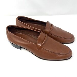BALLY OF SWITZERLAND MEN'S ALL LEATHER BROWN DRESS LOAFERS SHOES SIZE 9.5 M